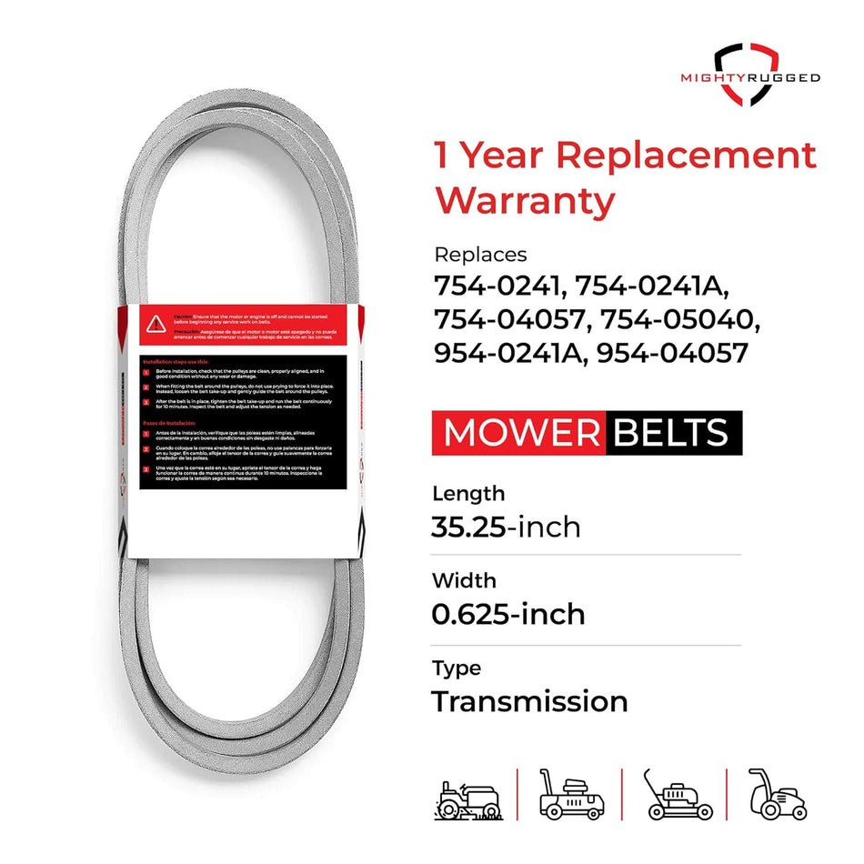 954-05040 Cub Cadet Drive Belt — Fits 514, 518, 526 | Aramid Cord