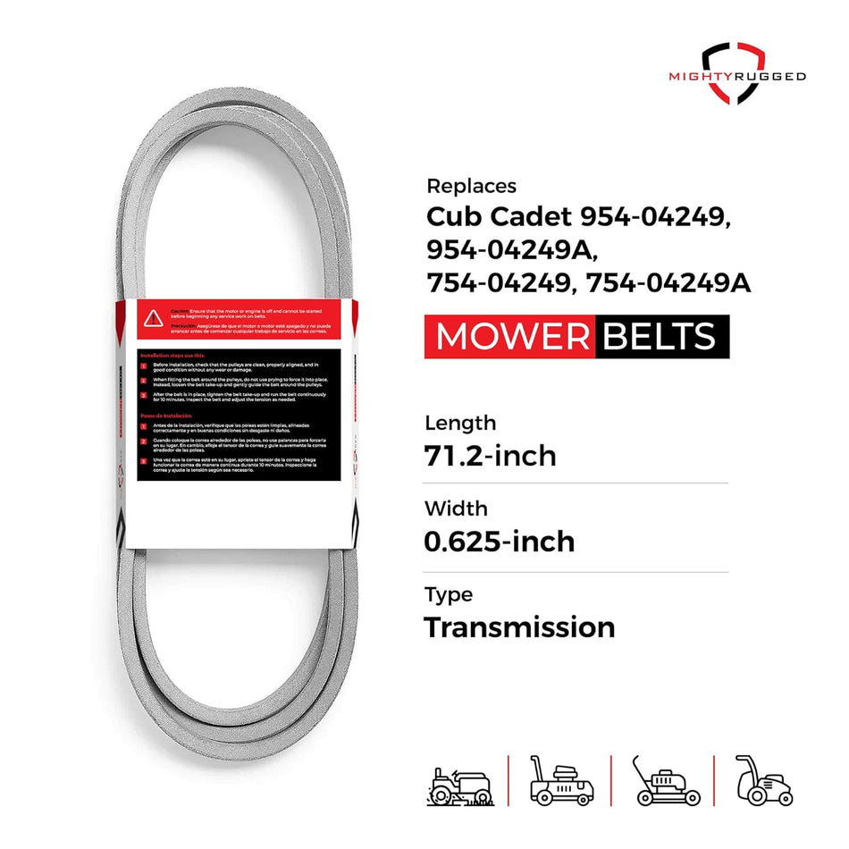 954-04249A Troy Bilt Drive Belt — Fits 13AC762F065, 13AM775S000, 13W1762F065 | Aramid Cord