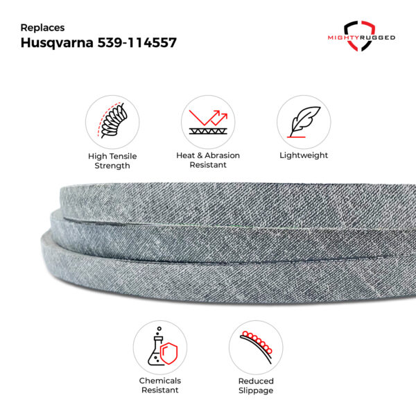 539114557 Deck Belt Replacement for Husqvarna - Belt Length 154" - Heavy-Duty, Durable, Aramid Cord Drive Belt for Husqvarna LSZ4622, LSZ5422, LSZ5424, MZ5225, RZ4219, RZ4619, RZ4620 - Image 3